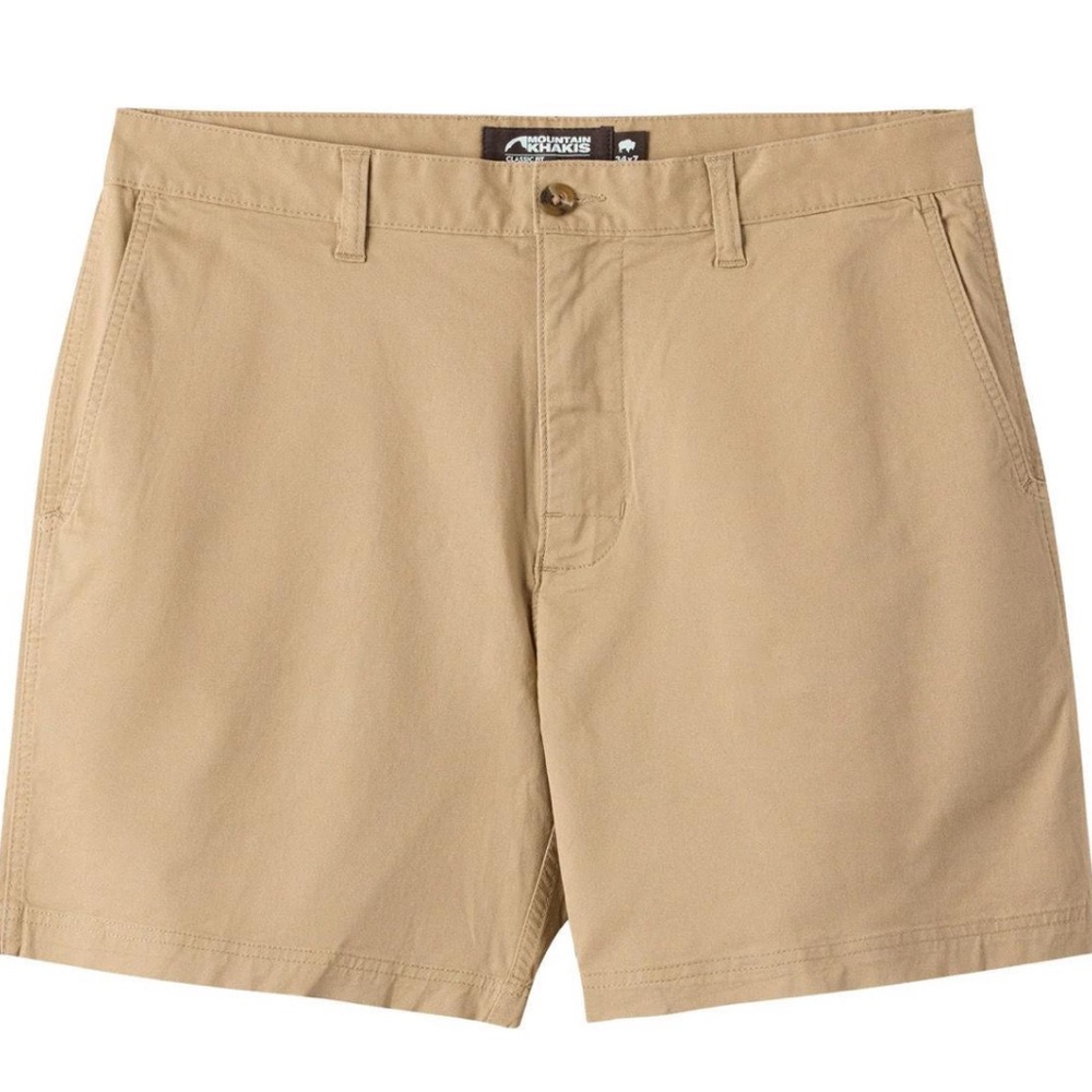 Mountain Khakis Tan Flat Front Shorts